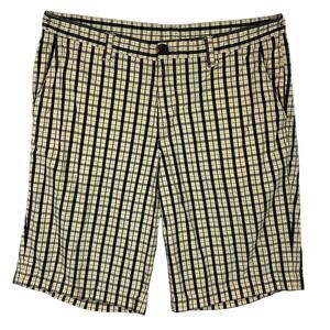 An Original Penguin Men’s Cotton Shorts |Muted Yellow & Blue Plaid |Size 36